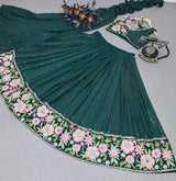 Black Georgette Lehenga Choli With Embroidery Sequence Work