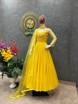Yellow Plus-size gown