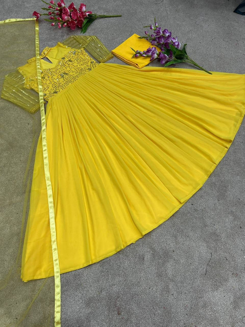 Yellow Couture gown